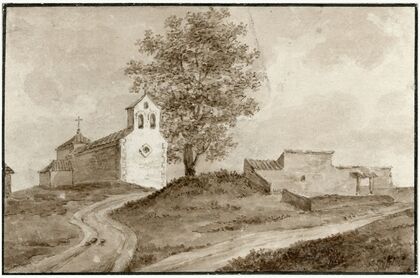 Ruïne van een kerk in La Manche