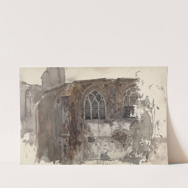 Ruïne van een kerk by Willem Anthonie van Deventer