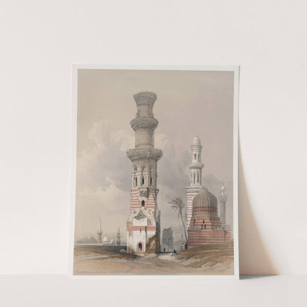 Ruined mosques in the desert, west of the Citadel. (1846-1849) by David Roberts