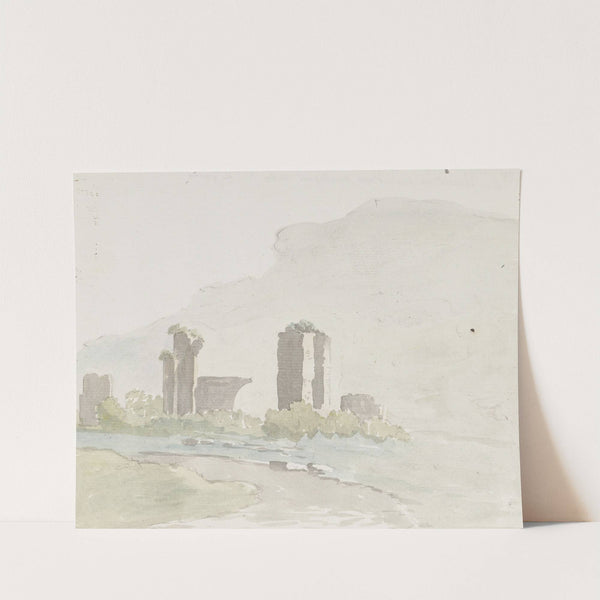 Ruïnes aan voet van berg tussen Itri en Gaeta (1778) by Abraham-Louis-Rodolphe Ducros