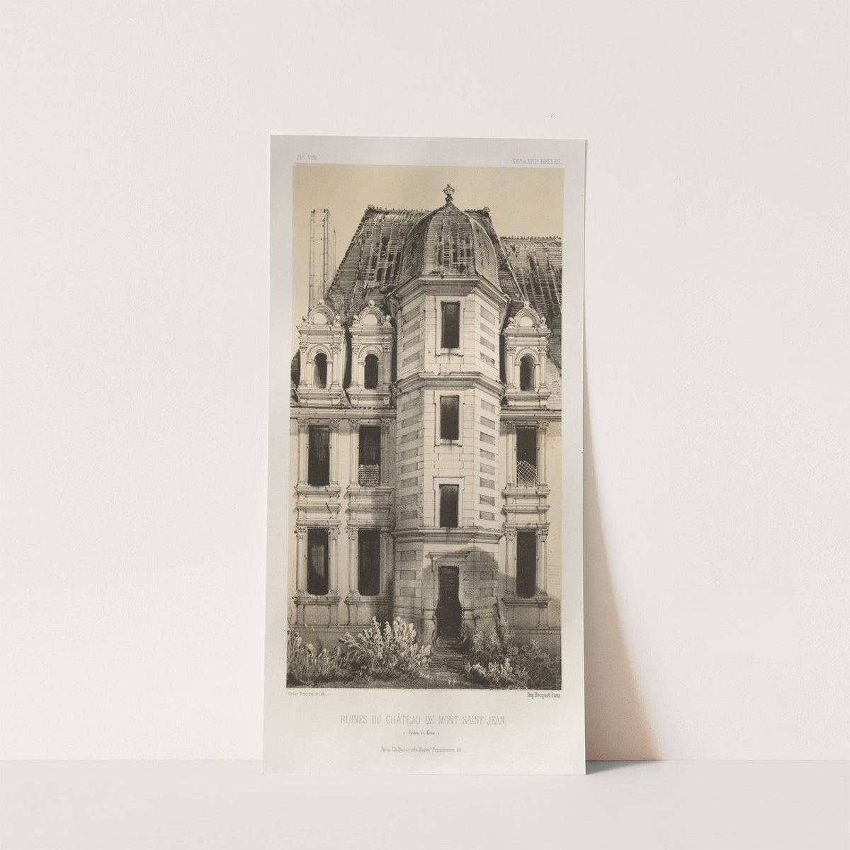 Ruines Du Château De Mont-Saint-Jean (Saône et Loire) (1860) by Victor Petit