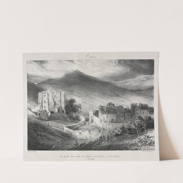 Ruines du château et du village de Saint Nectaire (1831) by Eugène Isabey