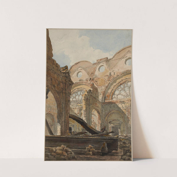 Ruines du Palais de Justice, salle des Pas-Perdus, après l’incendie de 1871 (1871) by Richard Phené Spiers