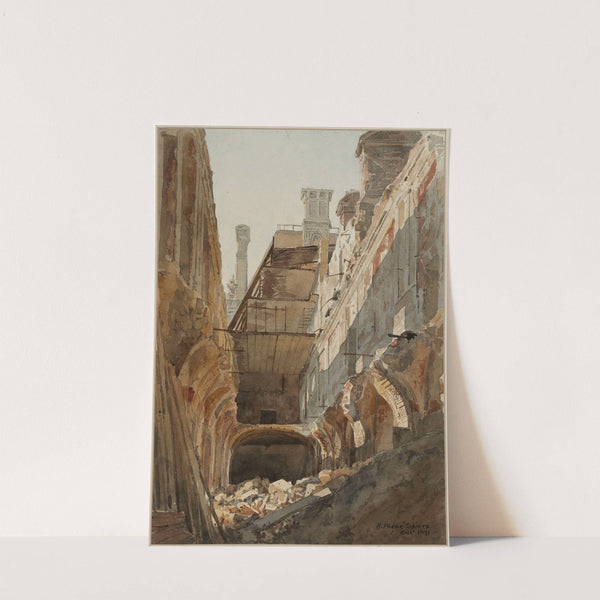 Ruines du Palais des Tuileries, salon de Diane, en 1871 (1871) by Richard Phené Spiers