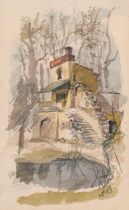 Ruins in the Lower Garden in Mokotów (1882)
