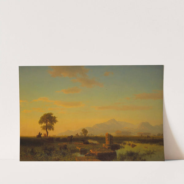 Ruins of Paestum (1858) by Albert Bierstadt