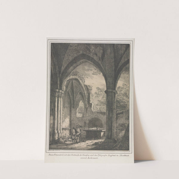 Ruins of the Church of the Virgin with the Tomb of Genevieve and Siegfried, Count Palatine of the Rhine, in the Moselle Valley near Andernack (1821) by Domenico Quaglio the Elder