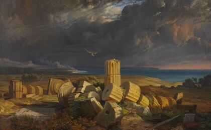 Ruins of the Temple of Hera at Selinunte (1877)