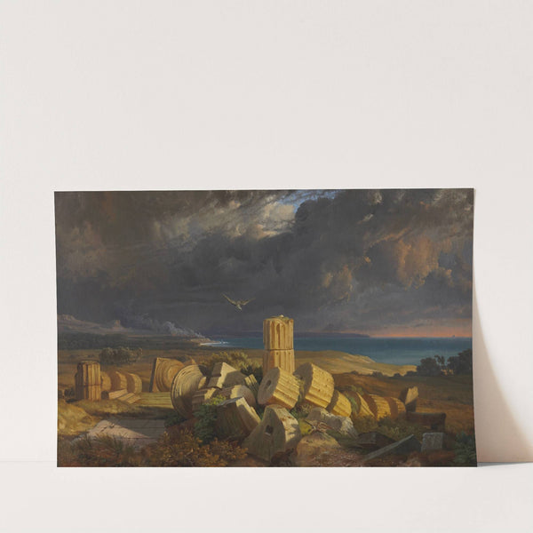 Ruins of the Temple of Hera at Selinunte (1877) by Friedrich von Nerly