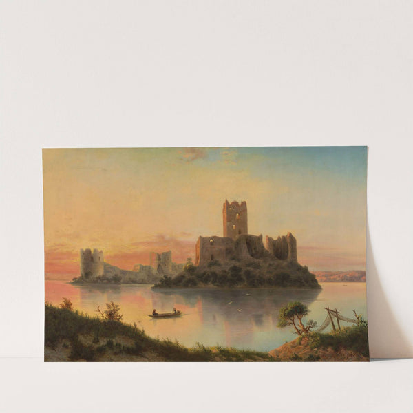 Ruins of the Trakai Island Castle at sunset (1866) by Józef Marszewski