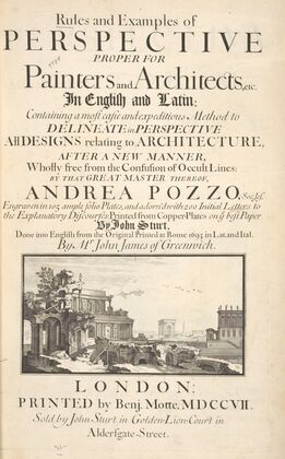 Rules and examples of perspective, proper for painters and architects, etc – Title Page
