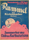 Rummel bei Kistenmacher (Zelten). Sommerfest der Karikaturisten (1912)