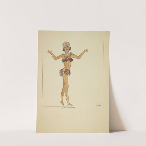 Run Little Chillun: Girl Dancers. Black and red bandeau with matching bottoms (1934-1943) by B. House