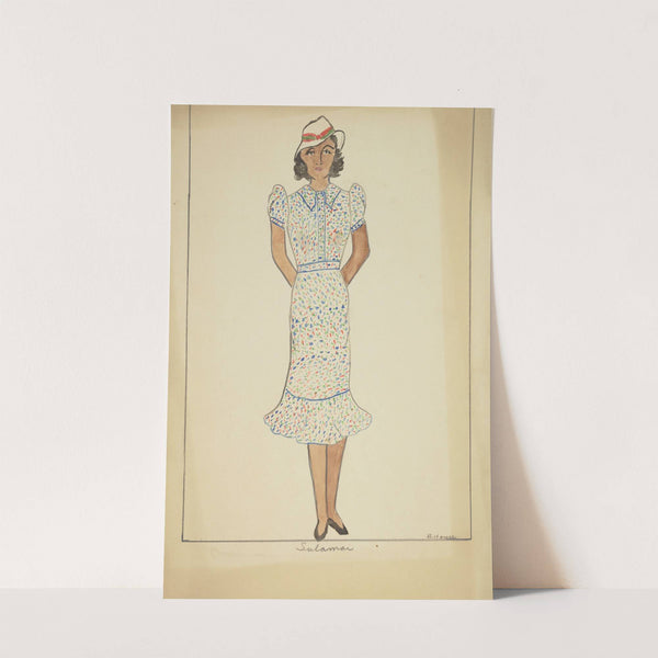 Run Little Chillun: Sulamai. White dress with red and green dots. White hat (1934-1943) by B. House