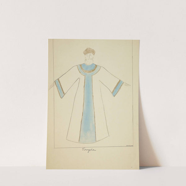 Run Little Chillun: Tongola. White robe with blue and gold stripes (1934-1943) by B. House