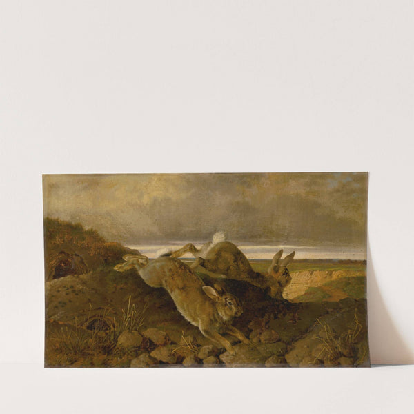 Running rabbits (1801) by Friedrich Carl von Scheidlin