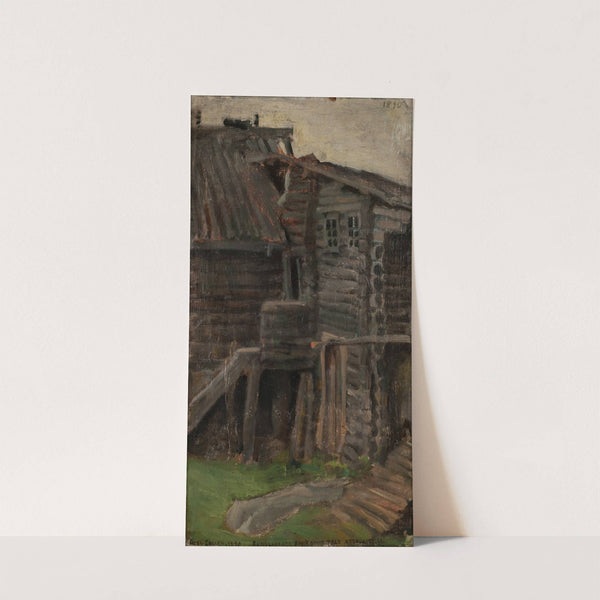 Runonlaulaja Pahkomin talo Akonlahdelta (1890) by Akseli Gallen-Kallela