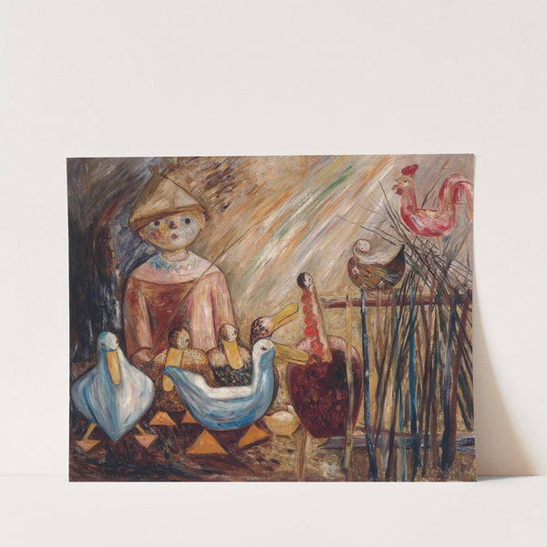 Rural backyard (1928) by Tadeusz Makowski