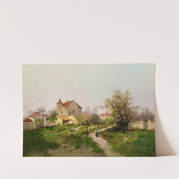 Rural Scene In The Barbizon Suburbs by Eugène Galien-Laloue