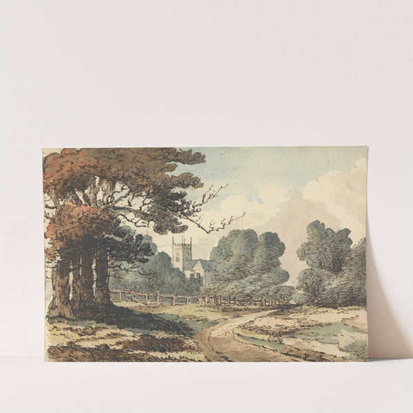 Rural Scene with Church by Thomas Bradshaw