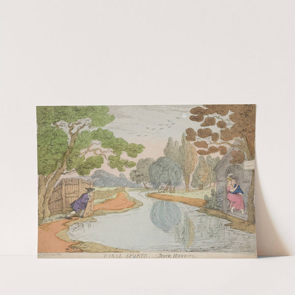Rural sports. Buck hunting by Thomas Rowlandson