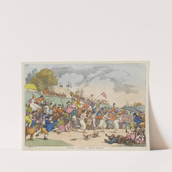 Rural sports. Smock racing by Thomas Rowlandson