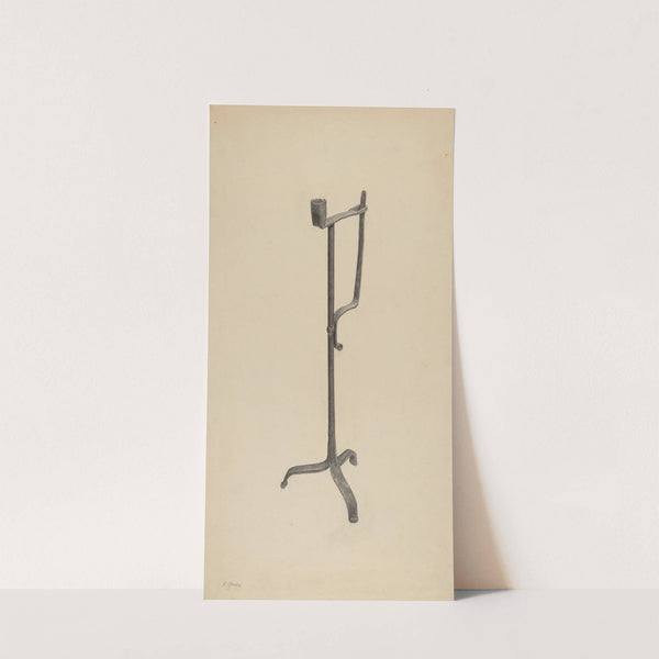 Rush Light and Candle Holder by Benjamin Resnick