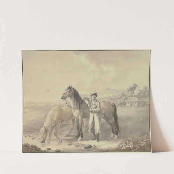 Russian horses by Johann Georg Pforr