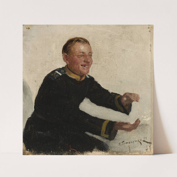 Russian soldier at the theatre by Mikołaj K. Pimonienko