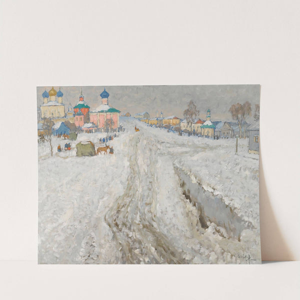 Russian Town Under The Snow by Konstantin Ivanovich Gorbatov
