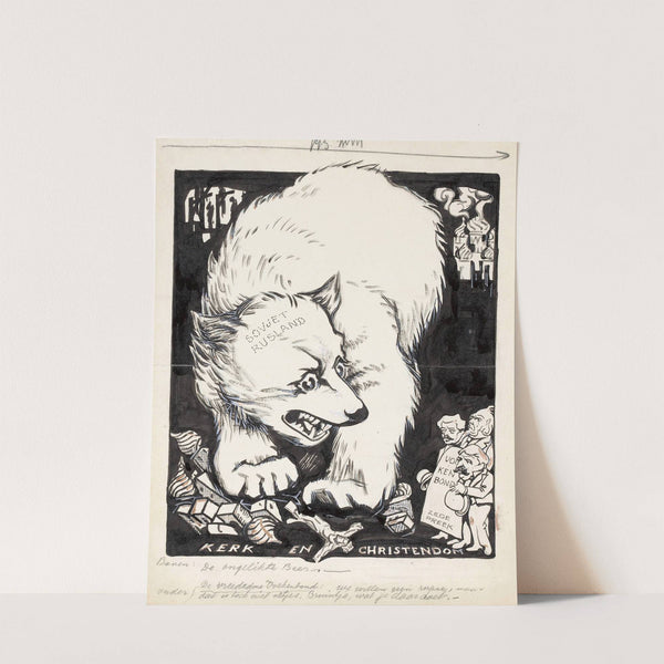 Russische beer verwoest de kerken by Patricq Kroon