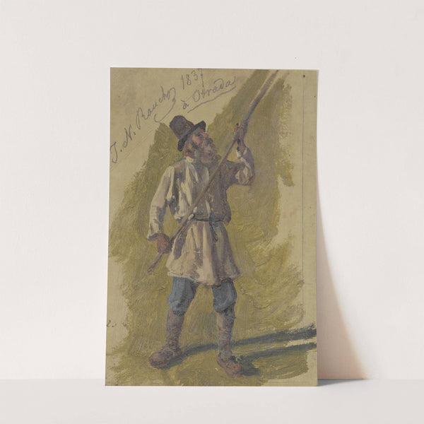 Russischer Bauer bei der Arbeit by Johann Nepomuk Rauch