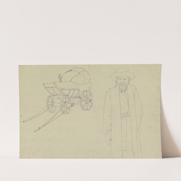 Russischer Frachtwagen und Bauer (1808) by Franz Pforr