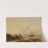 Rustende vissers op een strand bij helder weer (1802 – 1860) by Andreas Schelfhout