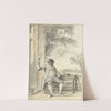 Rustende wandelaar voor de herberg De Mosse Knip (1706 - 1750) by Cornelis Troost