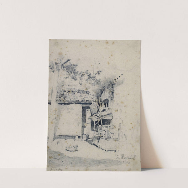 Rustic Courtyard by Santiago Rusiñol