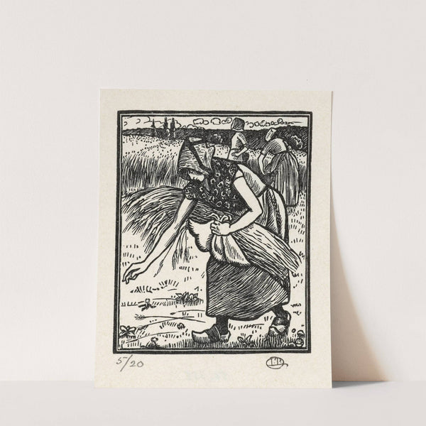 Ruth verzamelt aren (1896) by Lucien Pissarro