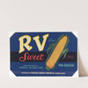 RV Brand Sweet Corn Label (1930-1950)