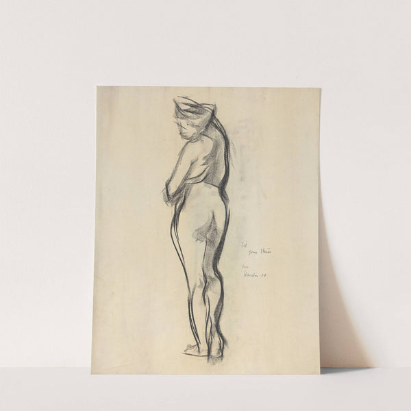 Ryggvendt kvinneakt by Ludvig Karsten