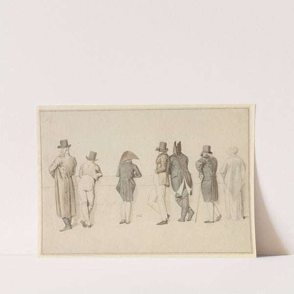 Rygvendte figurer ved en Seinekaj, Paris (1812) by Christoffer Wilhelm Eckersberg