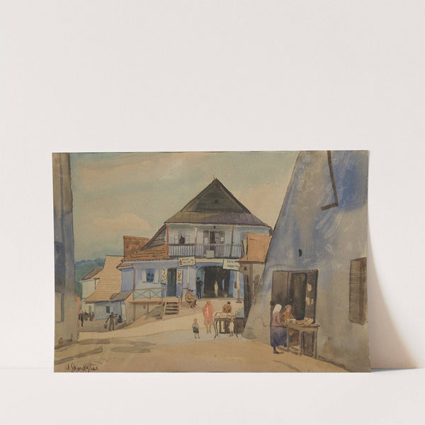 Rynek w Kazimierzu nad Wisłą by Władysław Skoczylas