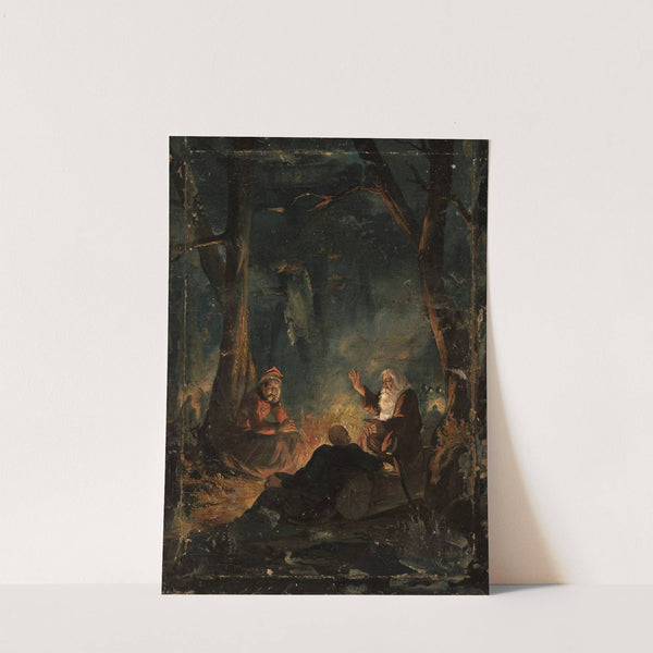 Rzewuski, priest Marek and Pułaski in the Niepołomice Forest by Ignacy Gierdziejewski