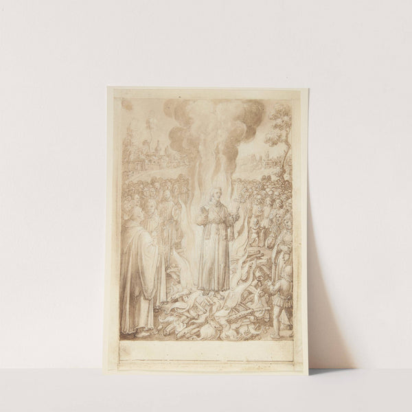 S Giovanni Alberti Fiorentinos historie Abbed Petrus beviser ved ildprøven, at bispen af Firenze er kætter og simonist by Jan van der Straet