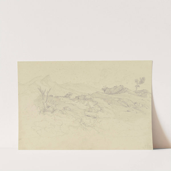 Sabiner Berge, im Mittelgrund zwei Künstler by August Lucas