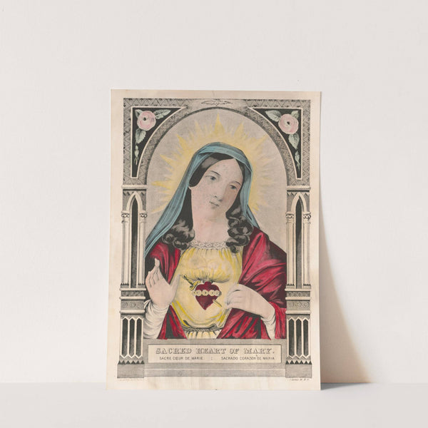 Sacred heart of Mary (1835-1856) by Currier & Ives.