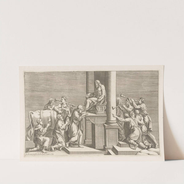 Sacrifice of a bull to Jupiter by Diana Scultori