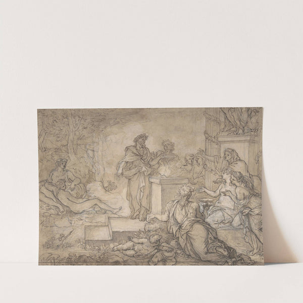 Sacrifice Offered before a Statue of Jupiter by Louis de Boullogne