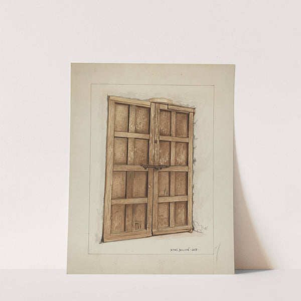 Sacristy Door at Mission San Juan Bautista by Ethel Dougan