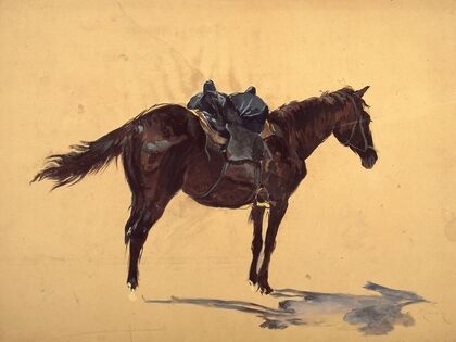 Saddled horse, study for the “Racławice Panorama” (1893 - 1894)
