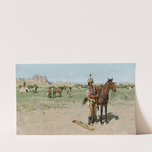 Saddling Up (1895) by Henry Farny